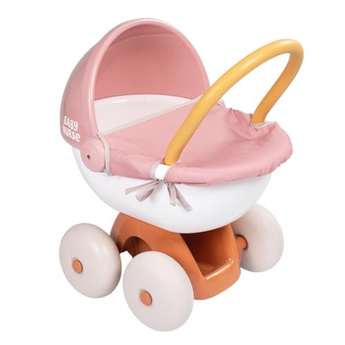 Smoby - Baby Nurse Puppenwagen mit leisen Rädern & Verdeck - Griffhöhe 53,5 cm- Für Puppen bis 42 cm (Nicht enthalten), mit recyceltem Material, Kinder ab 18 Monaten Smoby - Baby Nurse Puppenwagen mit leisen Rädern & Verdeck - Griffhöhe 53,5 cm- Für Puppen bis 42 cm (Nicht enthalten), mit recyceltem Material, Kinder ab 18 Monaten von Smoby