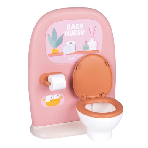 Smoby - Baby Nurse Puppen-Badezimmer - Puppentoilette mit Waschbecken, Spiegel & Zubehör - Rollenspiel & Hygiene-Lernspielzeug - mit recyceltem Material in Frankreich gefertigt, ab 3 Jahren Smoby - Baby Nurse Puppen-Badezimmer - Puppentoilette mit Waschbecken, Spiegel & Zubehör - Rollenspiel & Hygiene-Lernspielzeug - mit recyceltem Material in Frankreich gefertigt, ab 3 Jahren von Smoby