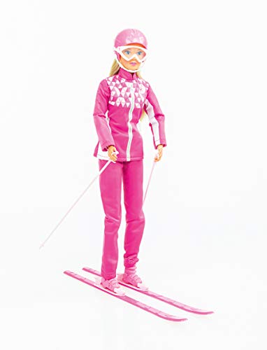 Smoby - Steffi Love Ski – Puppe Mannequin 29 cm – Paar Ski + Helm und Brille – 105733462 Rosa von Smoby