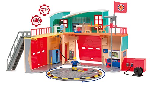 Simba 109258282002 Caserne De Pompier Pontypandy Fireman Sam Feuerwehrmann, grau, one Size von Simba