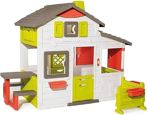Smoby - Neo Friends Haus - Spielhaus für Kinder für drinnen und draußen, erweiterbar durch Zubehör, Gartenhaus für Jungen und Mädchen ab 3 Jahren von Smoby