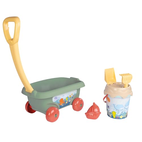 Smoby Life Strandwagen Eimer + Zubehör 42 % recycelte Materialien und 100 % recycelbar von Smoby