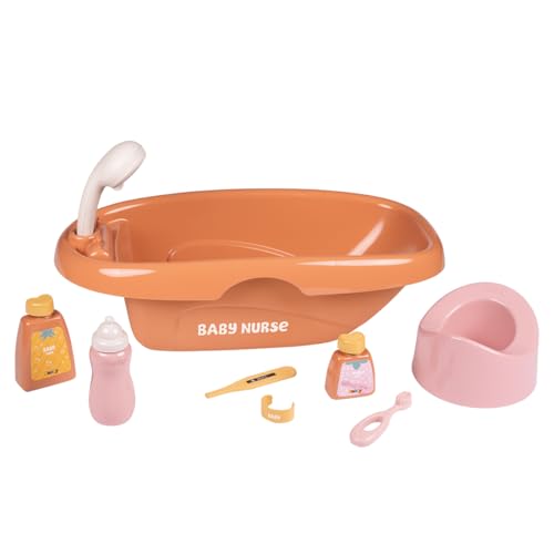 Smoby - Baby Nurse Puppen-Badewanne - Set mit 8 Zubehörteilen - Rollenspiel & Puppenpflege - Puppe Nicht enthalten, mit recyceltem Material in Frankreich gefertigt, ab 3 Jahren Smoby - Baby Nurse Puppen-Badewanne - Set mit 8 Zubehörteilen - Rollenspiel & Puppenpflege - Puppe Nicht enthalten, mit recyceltem Material in Frankreich gefertigt, ab 3 Jahren von Smoby