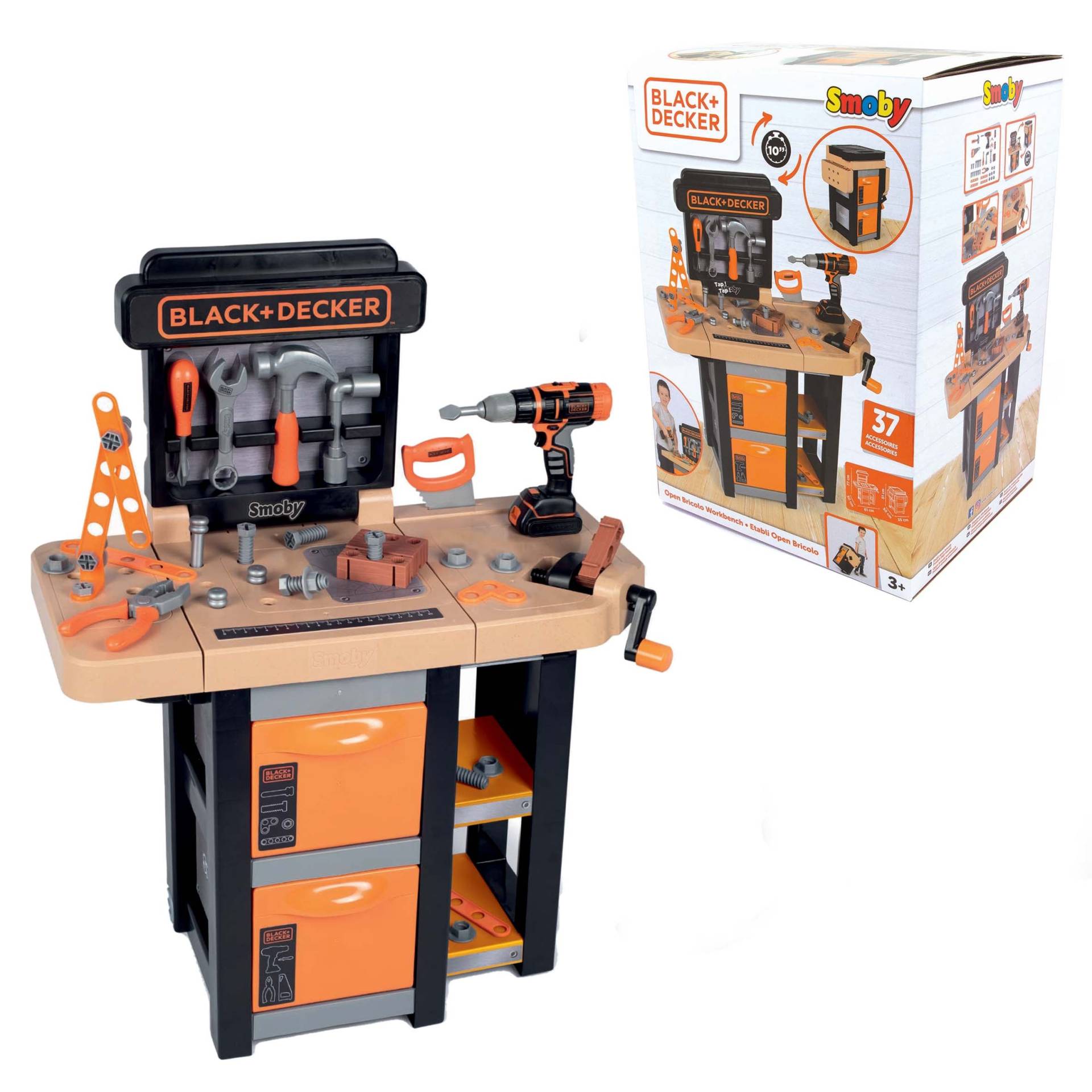 Smoby Black+Decker Bricolo Klappbare Werkbank von Smoby