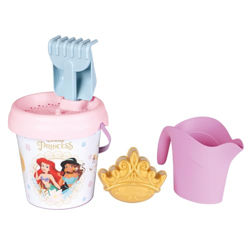 Smoby - Disney Princess Eimer gefüllt Gießkanne – Siebe, Rechen, Schaufel, Gießkanne Sandform – für Kinder ab 18 Monaten – 7600862191 von Smoby