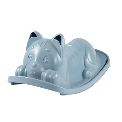 Smoby Life 7600830109 Wippe, Katze, ergonomisch, Griffe für Kinder, ab 18 Monaten, recycelt, Blau von Smoby