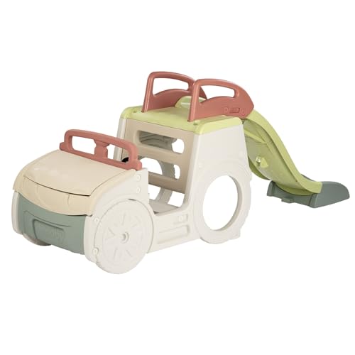 Smoby Life - Adventure Car - Spielauto mit Lenkrad aus 78% Recyclingmaterial, Rutsche & Sandkasten - Multi-Aktivitäten - Ab 18 Monate von Smoby