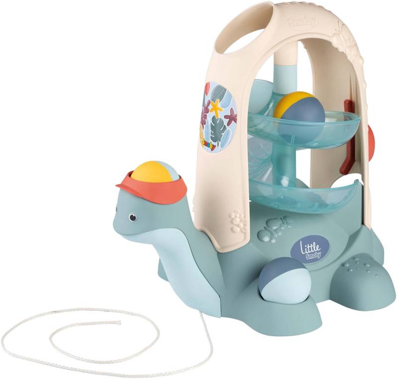 Smoby Little Smoby Schildkröte Nachziehspielzeug mit Kugelbahn, Babyspielzeug von Smoby