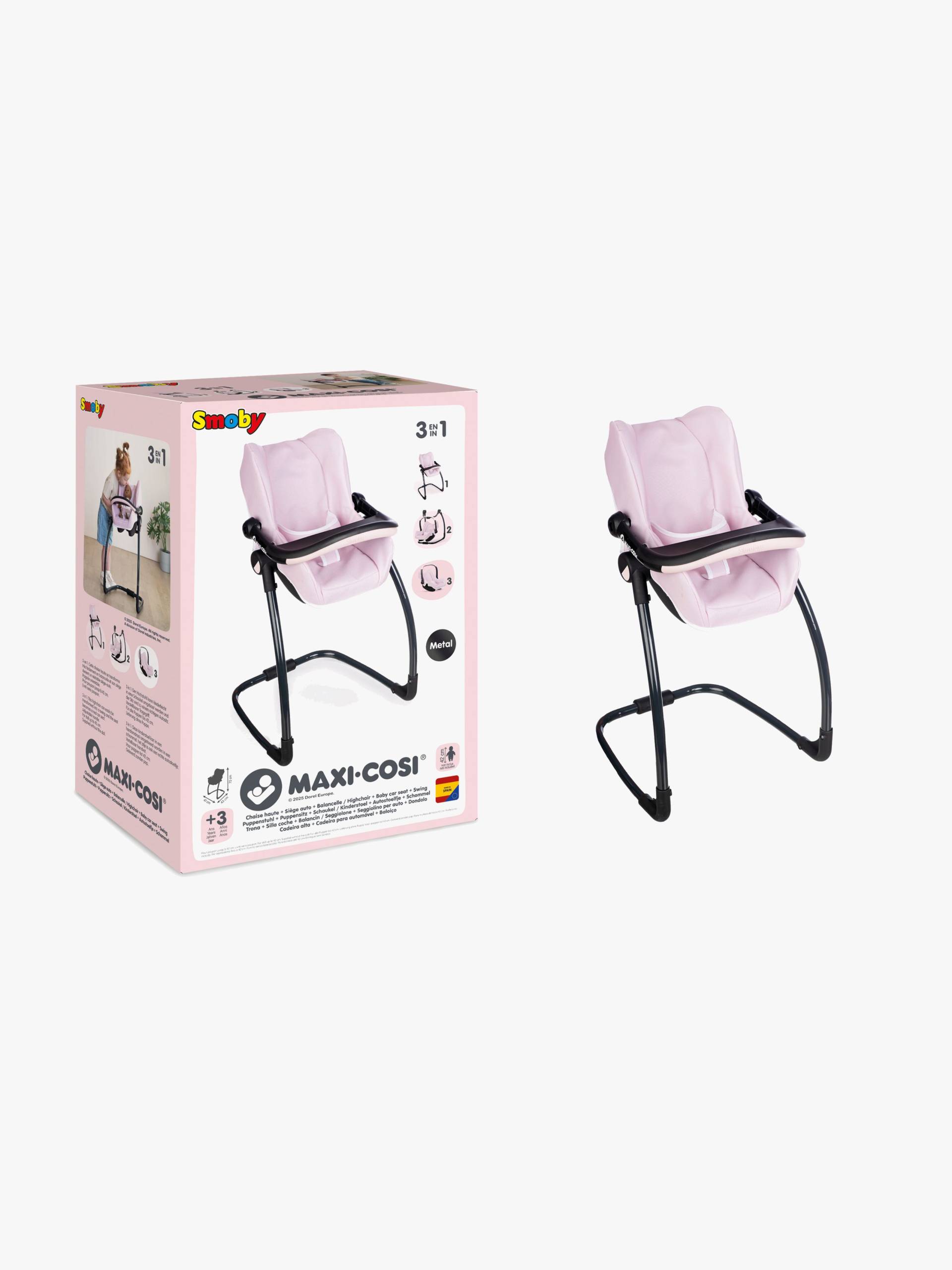 Smoby MAXI-COSI Puppenhochstuhl 3-in-1, Rosa Smoby MAXI-COSI Puppenhochstuhl 3-in-1, Rosa von Smoby