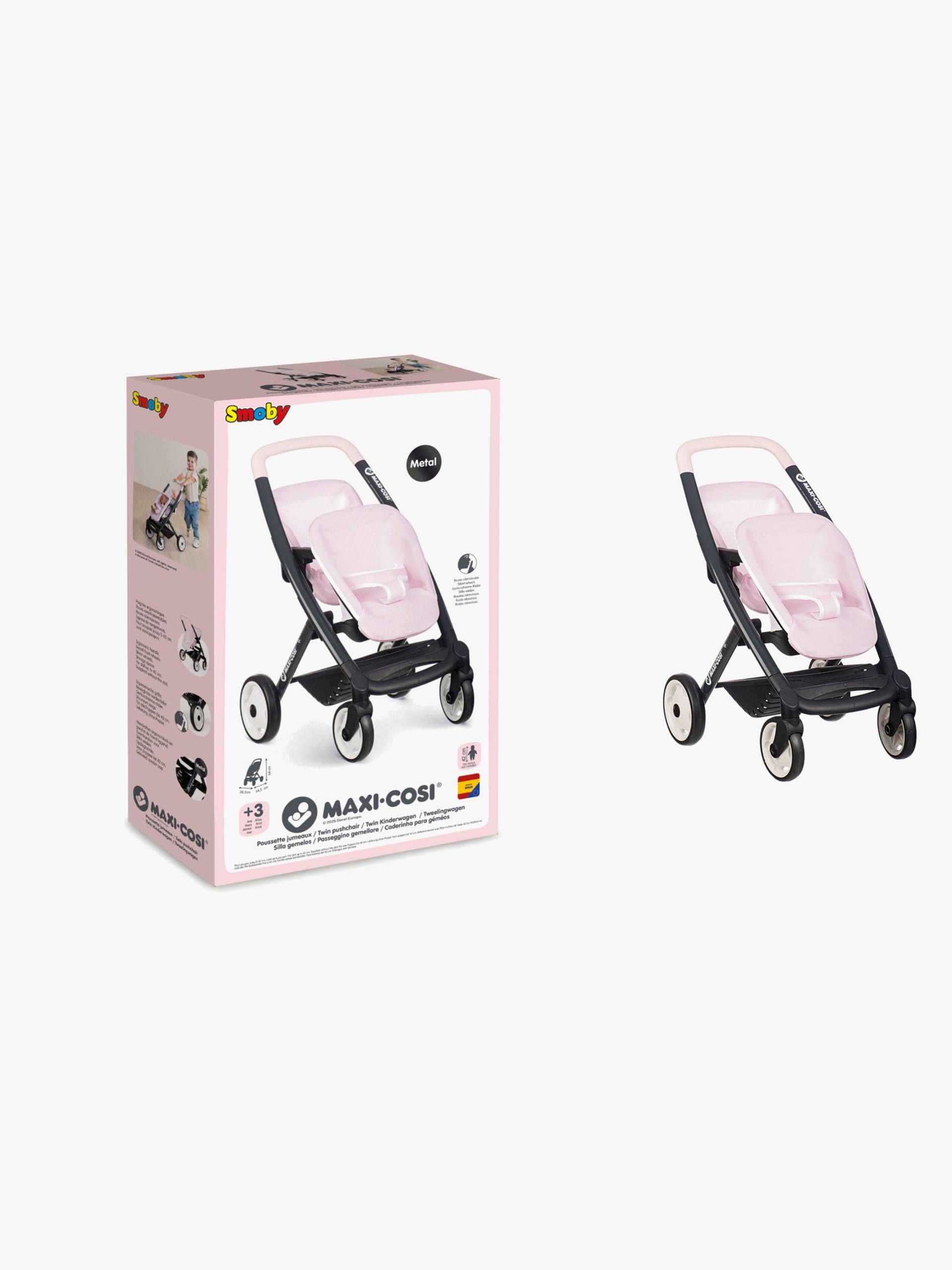 Smoby MAXI-COSI Zwillingswagen, Rosa Smoby MAXI-COSI Zwillingswagen, Rosa von Smoby
