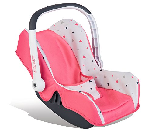 Smoby - Maxi Cosi Autositz - Autositz mit Tragebügel im Original Maxi-Cosi Design, Puppen-Zubehör für Puppen bis 42 cm, für Kinder ab 3 Jahren, rosa, lila von Smoby