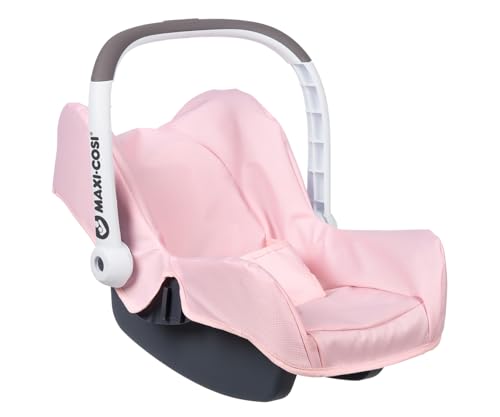 Smoby - Maxi Cosi Autositz - Autositz mit Tragebügel im Original Maxi-Cosi Design, Puppen-Zubehör für Puppen bis 42 cm, für Kinder ab 3 Jahren, rosa von Smoby