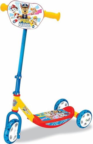 Smoby - Paw Patrol Roller - 3 Rädriger Scooter, höhenverstellbaren Lenker, stabiler Metallrahmen, einfachen Transport, für Kinder ab 3 Jahren, 7600750190, Bunt von Smoby