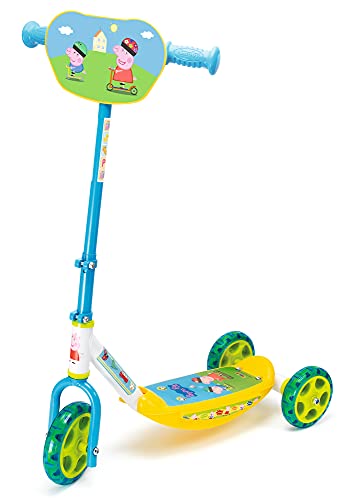 Smoby - Peppa Pig Roller - 3 Rädriger Scooter, höhenverstellbaren Lenker, stabiler Metallrahmen, einfachen Transport, für Kinder ab 3 Jahren von Smoby