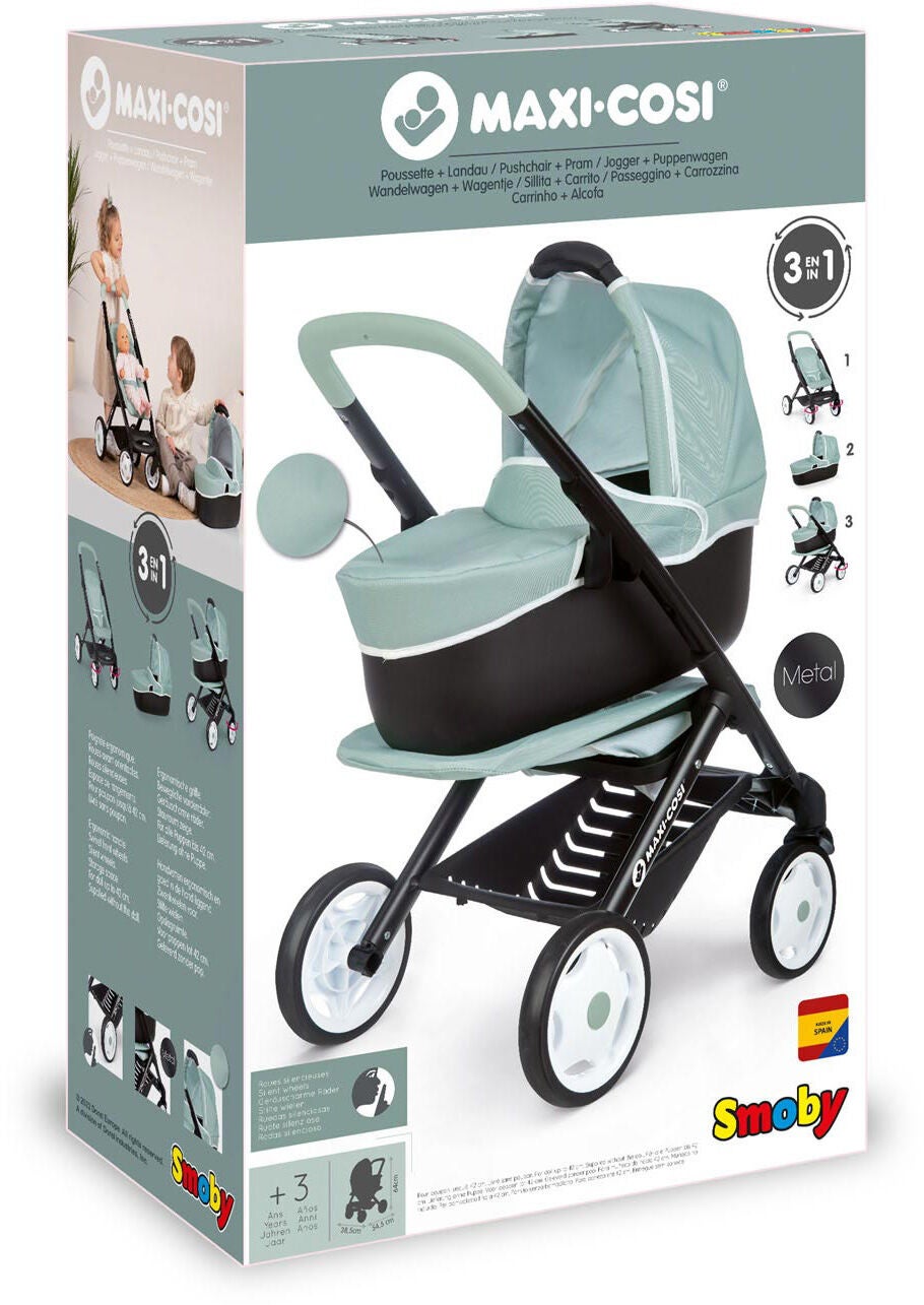 Smoby Maxi-Cosi Puppenwagen 3-in-1, Grün von Smoby