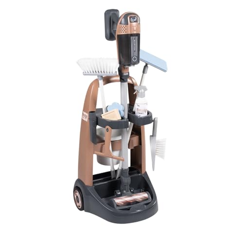 Smoby - Rowenta Reinigungstrolley & Spielstaubsauger mit Sound - Haushalts-Spielset mit 10 Zubehörteilen - Elektronisches Rollenspiel - ab 3 Jahren, mit Recyclingmaterial Smoby - Rowenta Reinigungstrolley & Spielstaubsauger mit Sound - Haushalts-Spielset mit 10 Zubehörteilen - Elektronisches Rollenspiel - ab 3 Jahren, mit Recyclingmaterial von Smoby