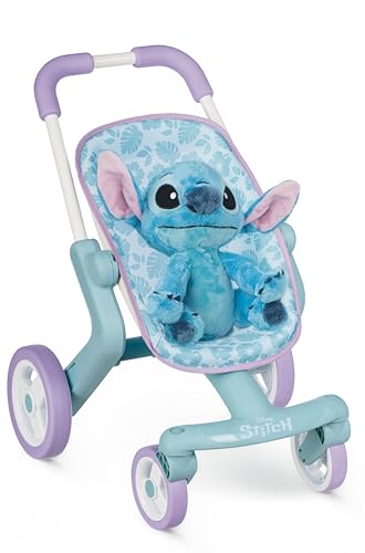 Smoby – Stitch Puppenwagen inkl. 25 cm Stitch Plüschfigur – Ergonomischer Schiebegriff, frei drehende Vorderräder – Lauflernwagen für Kinder ab 18 Monaten Smoby – Stitch Puppenwagen inkl. 25 cm Stitch Plüschfigur – Ergonomischer Schiebegriff, frei drehende Vorderräder – Lauflernwagen für Kinder ab 18 Monaten von Smoby