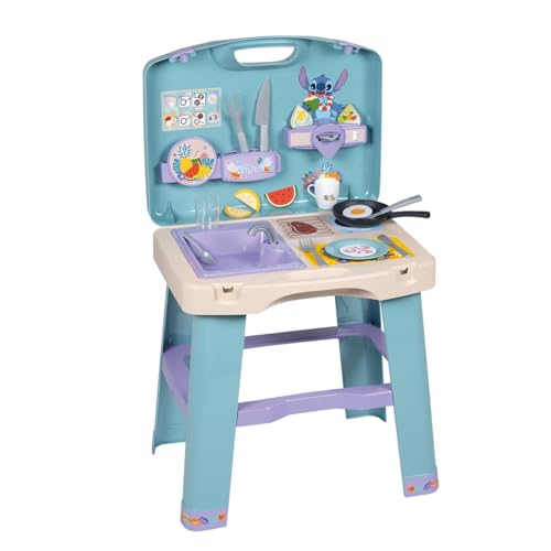 Smoby – Stitch Spielküchen-Koffer – Mobile Mitnehm-Kinderküche zum Aufklappen mit 20 Zubehörteilen – Rollenspiel-Kochset für Kinder ab 3 Jahren Smoby – Stitch Spielküchen-Koffer – Mobile Mitnehm-Kinderküche zum Aufklappen mit 20 Zubehörteilen – Rollenspiel-Kochset für Kinder ab 3 Jahren von Smoby