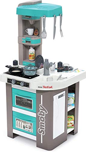 Smoby – Tefal Studio Bubble Küche – Spielküche für Kinder mit vielen Funktionen, Töpfen, Pfannen, Küchenbesteck, Herd, Ofen, für Kinder ab 3 Jahren von Smoby