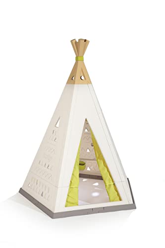 Smoby - Tipi - Spielzelt für drinnen und draußen, höhenverstellbar, pflegeleichter Kunststoff, leichte Montage, für Kinder ab 2 Jahren von Smoby