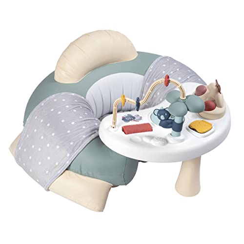 Smoby Toys - Little Smoby Babysitz mit Spieltisch - aufblasbarer Rundsitz mit Rücken- und Armlehne, Sitzbezug und Activity Tisch - für Kinder ab 6 Monate von Smoby