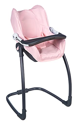 Smoby - Maxi-Cosi 3-in-1 Puppenhochstuhl - für Puppen bis 42 cm, Sitzschale, Hochstuhl, Autositz & Schaukel-Sitz, Puppenzubehör für Kinder ab 3 Jahren, rosa von Smoby