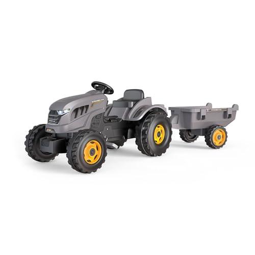 Smoby - Traktor Stronger XXL + Anhänger - Großer Trettraktor für Kinder - Einstellbarer Sitz - Lenkrad mit Hupe Smoby - Traktor Stronger XXL + Anhänger - Großer Trettraktor für Kinder - Einstellbarer Sitz - Lenkrad mit Hupe von Smoby
