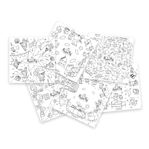 Smoby - XXL-Ausmalblätter im Peppa Pig Design – 10 kreative Peppa Pig Motive – Hochwertiges Papier – Nachfüllpackung für KID Kreativtisch – für Kinder ab 2 Jahren Smoby - XXL-Ausmalblätter im Peppa Pig Design – 10 kreative Peppa Pig Motive – Hochwertiges Papier – Nachfüllpackung für KID Kreativtisch – für Kinder ab 2 Jahren von Smoby