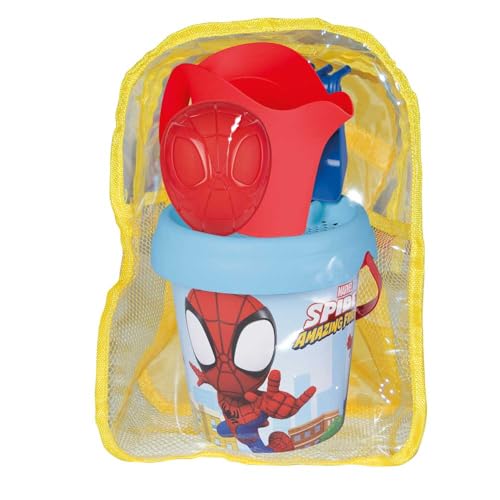 Smoby - Rucksack mit Spidey Strandeimer mit Zubehör - einschließlich Schaufel, Rechen, Sieb, Gießkanne und Sandform - recyceltes Material - für Kinder ab 18 Monaten - (7600862214) Smoby - Rucksack mit Spidey Strandeimer mit Zubehör - einschließlich Schaufel, Rechen, Sieb, Gießkanne und Sandform - recyceltes Material - für Kinder ab 18 Monaten - (7600862214) von Smoby