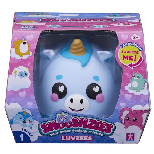 Smooshzees Luvzees, Boltz, blaues Einhorn, Sammelfiguren, superweich, kuschelig und quetschbar!, Blau von Smooshzees