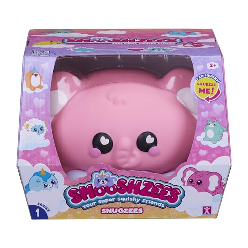 Smooshzees Snugzees, Bubblez, rosa Elefant, Sammelfiguren, superweich, kuschelig und quetschbar! von Smooshzees