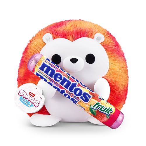 Snackles 77605J, Hedgehog (Mentos, Fruit), Series 2, großes Plüschspielzeug, Small (20 cm) von Snackles