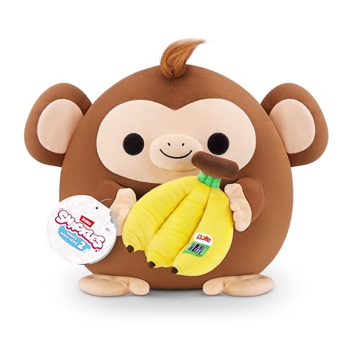 Snackles 77606L, Monkey (Dole, Banana), Series 2, großes Plüschspielzeug, Large (40 cm) von Snackles