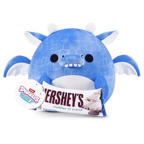 Snackles Series 2 Wave 2, Snack Swap, Dragon, 20 cm by ZURU Cuddly Squishy Comfort Plush with License Snack Brand Accessory (Dragon, Hershey's Cookies 'n' Creme) von Snackles