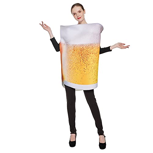 EraSpooky Bierflasche Glas Kostüm Real Beer Pint Outfits für Erwachsene (Einheitsgröße) von Snailify