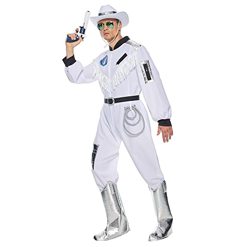 EraSpooky Herren Weltraum Cowboy Kostüm Erwachsene Raumfahrer Astronaut Cosplay Halloween Overall Weiß Size M von Snailify