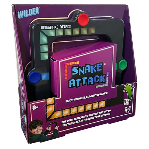 Snakes Attack Elektronisches Handheld-Spiel, Schwarz von Snakes Attack