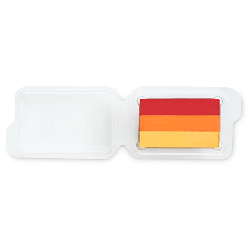 Snazaroo 1117000 Kinderschminke Split Cake Mini Set Tiger, 3 Schminkfarben auf Wasserbasis, leicht abwaschbar, hautfreundlich für Fasching, Karneval, Halloween - Farben: Rot, Orange, Ockergelb von Snazaroo