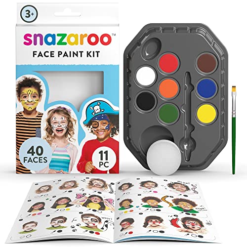 Snazaroo Schminkset für Jungen, Schminkpalette mit Pinsel, Schwämmchen und Anleitung, 8 Farben von Snazaroo