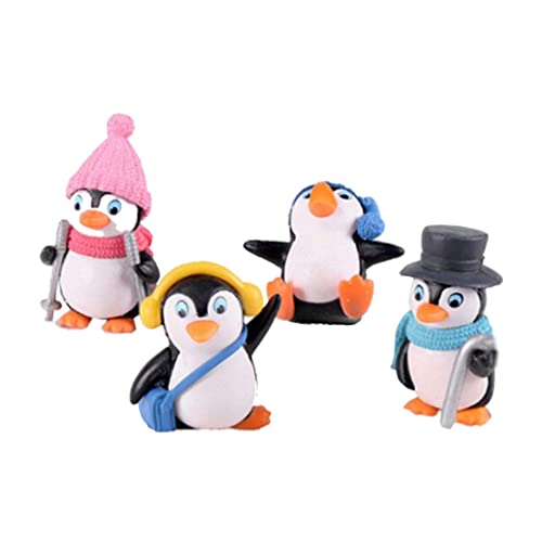 4pcs Penguin Miniaturfiguren Süßes Pinguin -Spielzeug Miniatur -Figur DIY Garden Ornamente von Snner