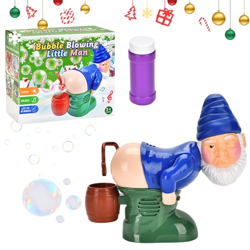 Snrtevu Funny Santa Bubble Blowing Machine, Automatic Fart Bubble Blower, Bubble Blowing Santa Butt, Christmas Bubble Machine for Children with Flash Lights and Music (SET2) von Snrtevu