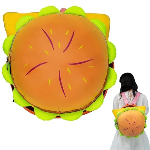 Cheeseburger-Rucksack, Neuartige Hamburger-Tasche, Cheeseburger-Umhängetasche, Lustige Gefüllte Cheeseburger-Tasche, Gefüllte Cheeseburger-Umhängetaschen, Lustige Hamburger-Design-Tasche Für Kinder von Snsengg