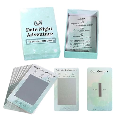 Date Night Ideen, Date Night Games, Couples Games, Date Night Book, 40PCS Date Night Romantic Adventure Cards, Funny Wedding Couples Game, Portable Adventure Cards For Anniversarys Valentine's Day von Snsengg