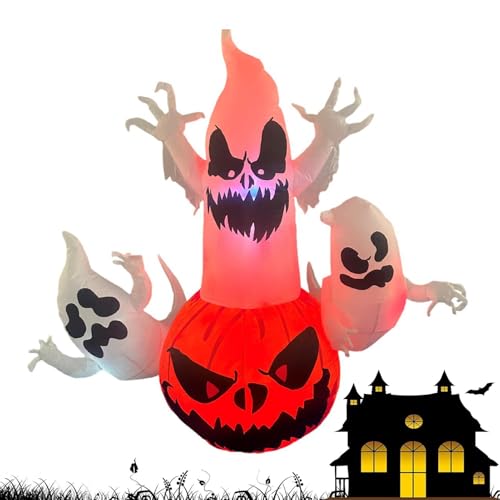 Inflatable Pumpkin Decorations | Halloween Ghost Balloon | Blow Up Ghost Prop | Pumpkin Yard Ornament | Making It an Ideal Choice for Both Personal Enjoyment and Photography Opportunities. von Snsengg