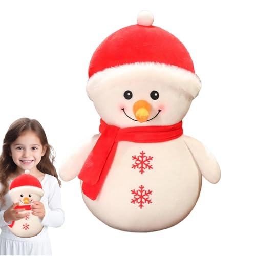 Snsengg Christmas Stuffed Animals | Kids Plush Doll - 9.8 Inch Christmas Snowman Plush Stuffed Animals, Cute Plushie Pillow, Soft Holiday Doll for Kids von Snsengg