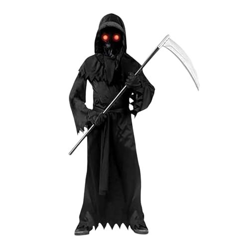 Snsengg Costume | Halloween Black | Costume For Men & Women, Halloween Costume Accessories With Scythe, Horror Themed Cosplay Costume For Trick Or Treat von Snsengg