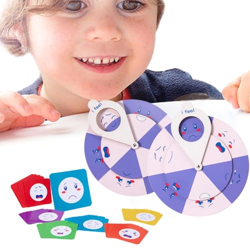 Snsengg Emotional Intelligence Wheel, Kids Emotion Learning, Emotional Learning Games, Emotion Wheel Toy, Emotions Mental Health Toy, Emotion Learning Wheel for Kids, Parents, Teachers von Snsengg