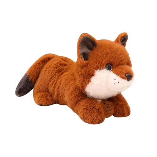 Snsengg Fuchs Plüschtier,Fuchs Stofftier | Weiches Puppenspielzeug | Kuschelige Plüschpuppen für Kinder und Erwachsene, anschmiegsame Plüschtiere für die Heimdekoration von Snsengg