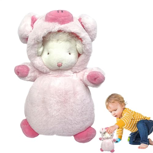 Snsengg Lamb Stuffed Animal, Plush Lamb Toy, Soft Educational Comfort Doll, 5.91x3.15x7.87 inch Cute Sheep Plush Ideal for Toddler, Kids, Boys, Girls, for Children's Day von Snsengg