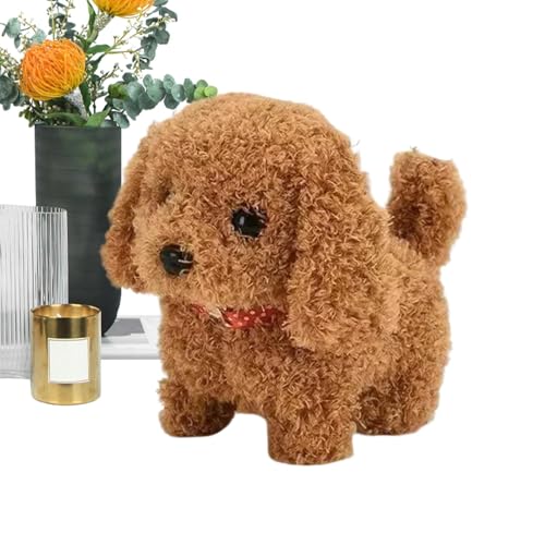 Snsengg Robot Dog Plush | Realistic Interactive Robot Puppy Plush Dog Toy,Plush Toy Puppy Interactive Dog - Walking, Barking, Wagging Tail, Funny Toy for Girls Boys Ages 3+ von Snsengg